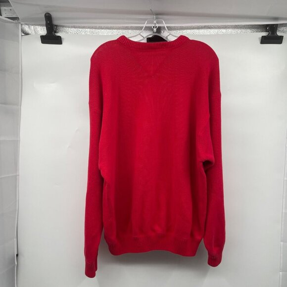 Tommy Hilfiger Womens Tight Knit Sweater Long Sleeve Red/Multi Size XL Heavy - Picture 7 of 8